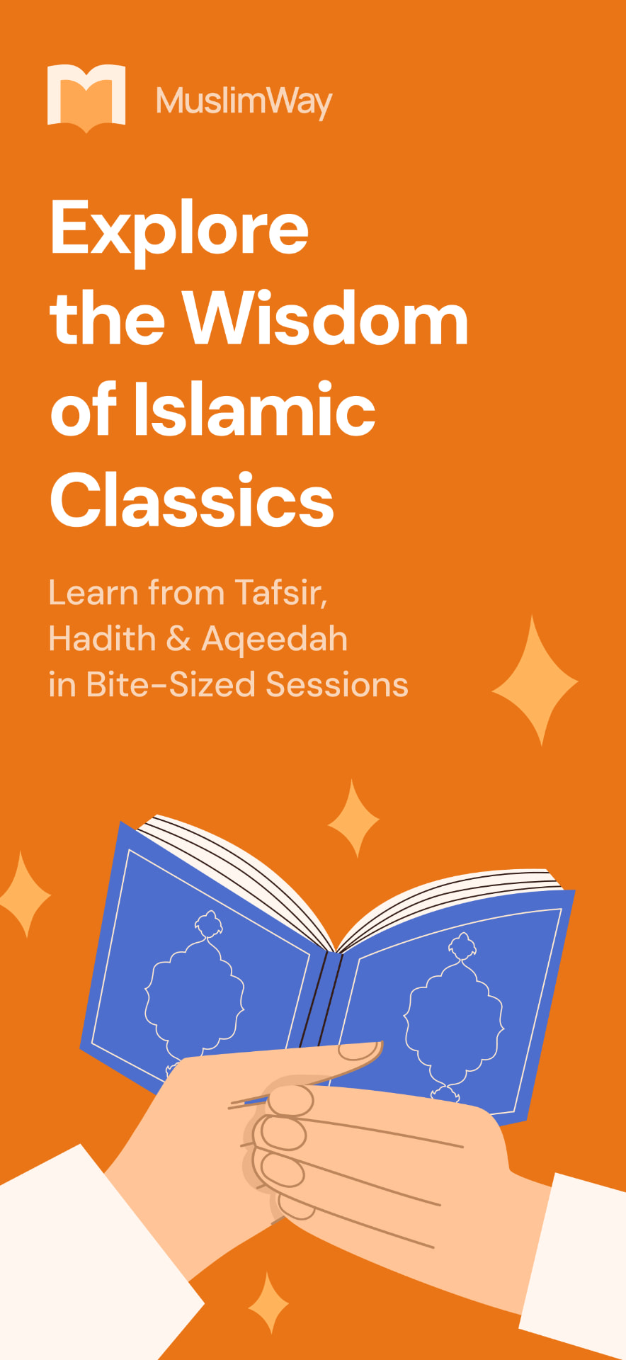 Muslim Library app intro screen